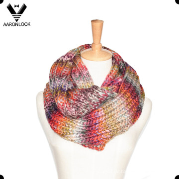 Fashion Island Garn Multicolor Space gefärbten gestrickten Loop Schal